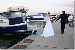 Фото свадьбы на катере вечер